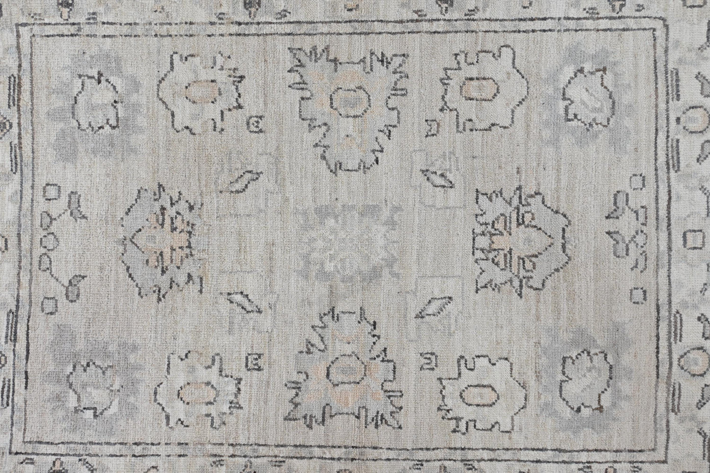 3x4 Ivory Afghan Oushak Rug โ Hand-Knotted Wool Area Rug โ Neutral Boho Turkish Style Carpet โ Vegdyes โ Farmhouse Decor Accent Rug