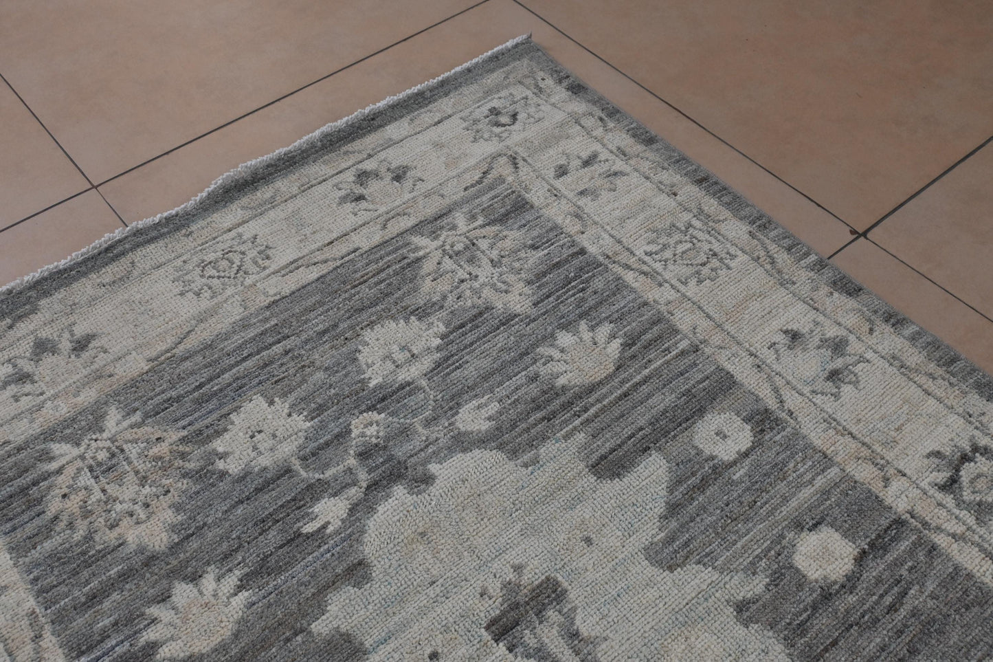 3X12 Afghan Natural Brown Runner Rug โ Hand Knotted Wool Hallway Rug โ Vintage Style Oushak Oriental Carpet โ Vegdyes Wool Rug
