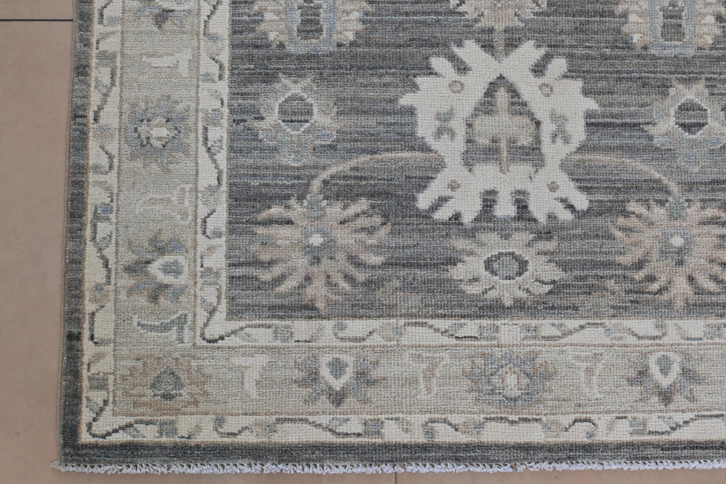 3x5 Brown Oushak Rug | Hand-Knotted Afghan Wool Rug | Neutral Distressed Area Carpet | Vegdyes wool Rug | Vintage Turkish Style |