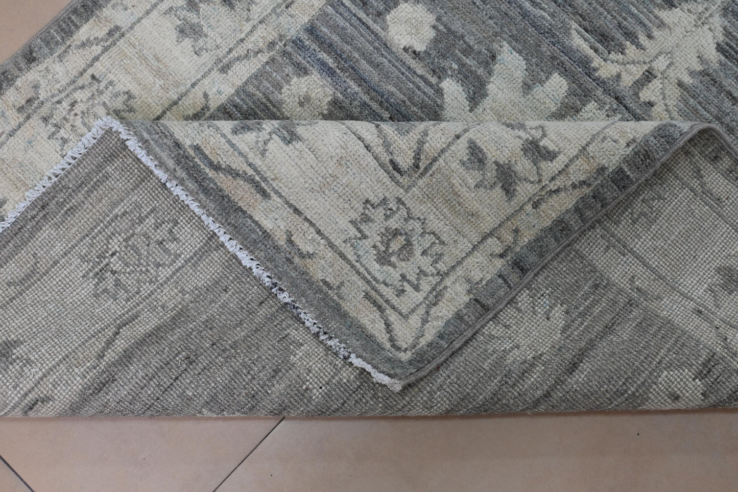 3X12 Afghan Natural Brown Runner Rug โ Hand Knotted Wool Hallway Rug โ Vintage Style Oushak Oriental Carpet โ Vegdyes Wool Rug