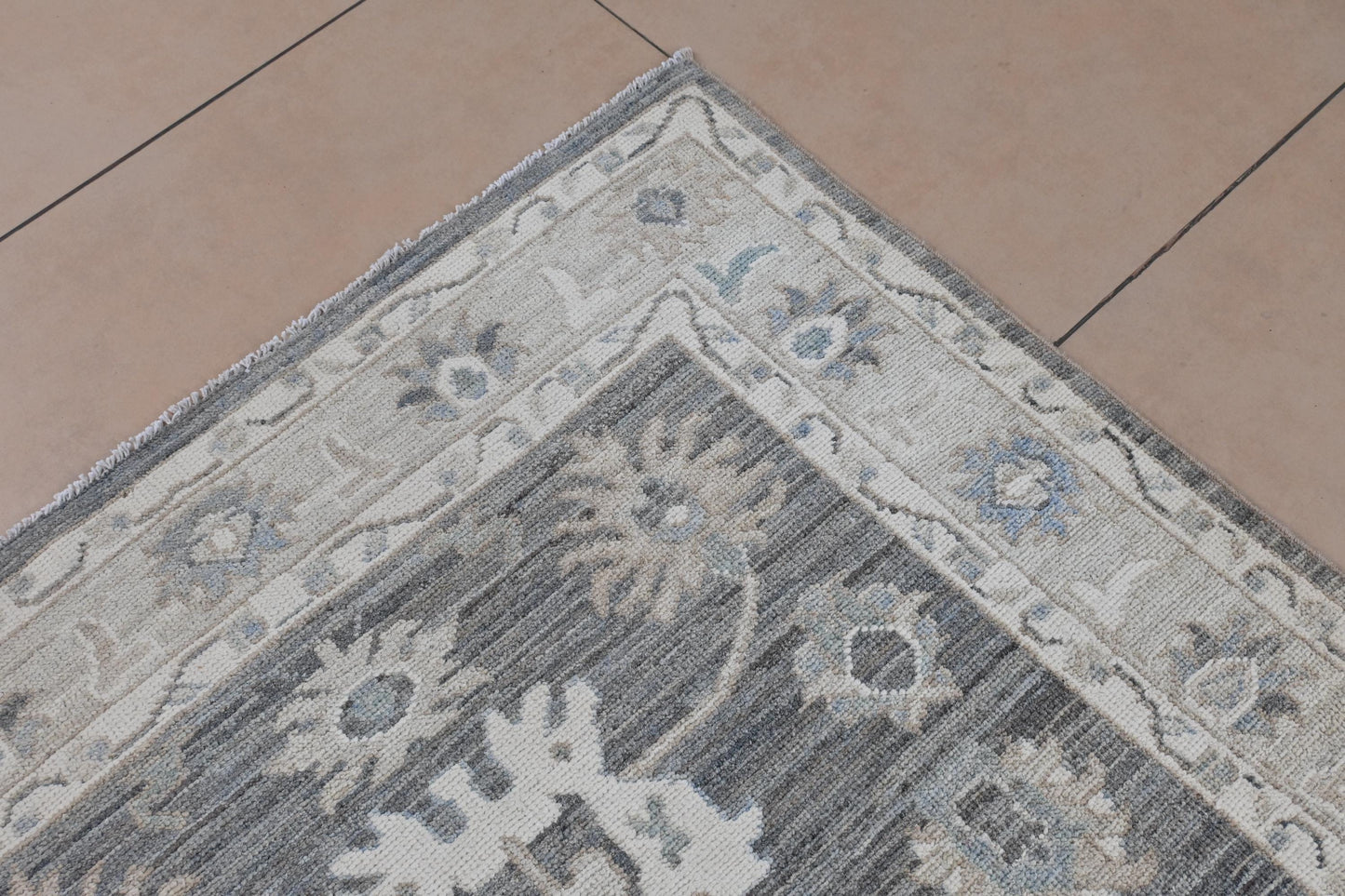 3x5 Brown Oushak Rug | Hand-Knotted Afghan Wool Rug | Neutral Distressed Area Carpet | Vegdyes wool Rug | Vintage Turkish Style |