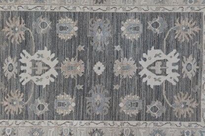 3x5 Brown Oushak Rug | Hand-Knotted Afghan Wool Rug | Neutral Distressed Area Carpet | Vegdyes wool Rug | Vintage Turkish Style |