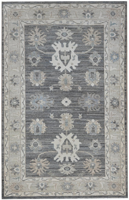3x5 Brown Oushak Rug | Hand-Knotted Afghan Wool Rug | Neutral Distressed Area Carpet | Vegdyes wool Rug | Vintage Turkish Style |