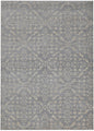 5x7 Vintage Gray Distressed Area Rug – Hand-Knotted Wool Rug, Geometric Modern Tribal Design, Neutral Persian Style Carpet for Living Room