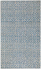 6x9 Light Blue and Ivory Area Rug – Vintage-Inspired Hand-Knotted Carpet – Soft Washed Boho Living Room Rug – Free Shipping