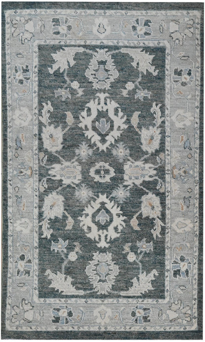 3x5 Afghan Rug – Hand Knotted Green Area Rug – Traditional Oriental Carpet from Afghanistan – Vegdye Wool Rug – Vintage Style Small Rug