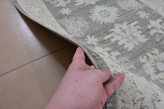 3x5 Light Brown Oushak Rug – Handmade Afghan Wool Rug, Vintage Style Area Carpet, Neutral Traditional Decor, Boho Modern Living Room Rug
