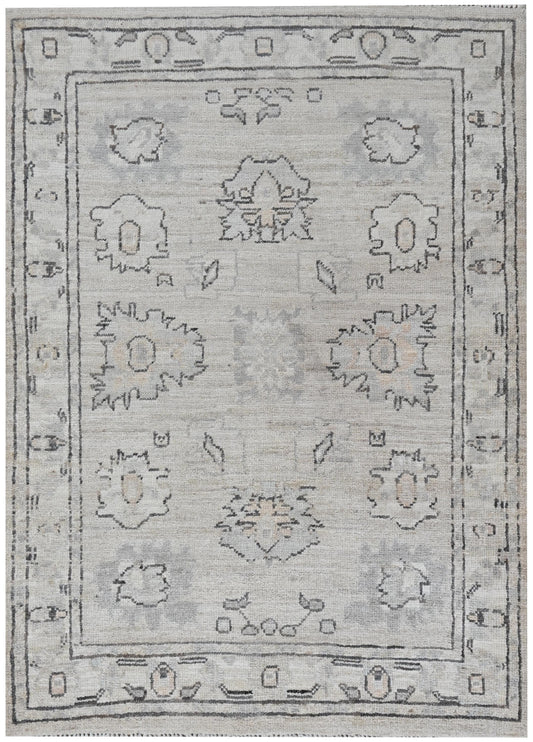 3x4 Ivory Afghan Oushak Rug – Hand-Knotted Wool Area Rug – Neutral Boho Turkish Style Carpet – Vegdyes – Farmhouse Decor Accent Rug